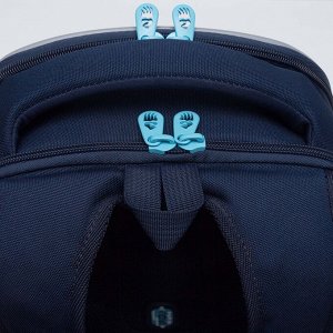 Ранец школьный формованный GRIZZLY с анатомической спинкой, на ножках, для девочек