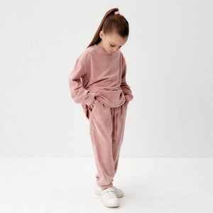 Костюм детский (свитшот, брюки) KAFTAN Plushy, розовый