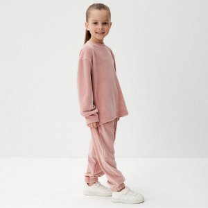Костюм детский (свитшот, брюки) KAFTAN Plushy, розовый