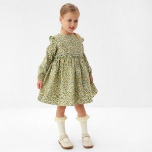 Платье для девочки MINAKU: Cotton collection, цвет фисташковый.