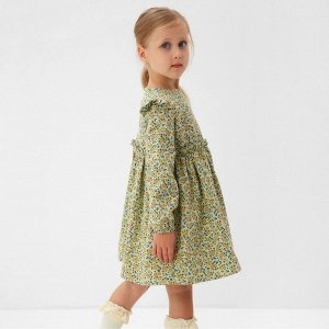 Платье для девочки MINAKU: Cotton collection, цвет фисташковый.