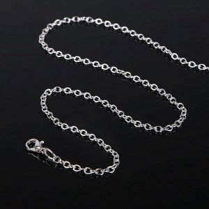 Цепочка с карабином, набор 5 шт. L=50 см, 7?5?1 мм, СМ-1935, цвет серебро