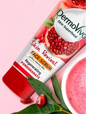 DABUR DERMOVIVA Skin Superfood Pomegranate Skin Revival Face Scrub Скраб для кожи лица антивозрасной