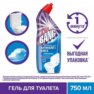 Силит Бэнг Чистящее средство Утенок для туалета "Анти-налет Свежесть Океана"  750 мл