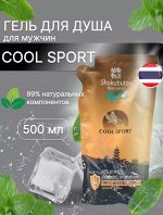 LION &quot;Shokubutsu&quot; Крем-гель для душа 500мл (мягкая упак) &quot;Cool Sport&quot; мужской освежающий