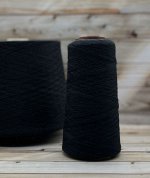 Пряжа для вязания 100 гр,Lily 90%  хлопок 10% шелк 1500м/100г  Черный