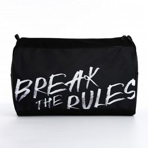 Сумка спортивная Break the rules, 40x24x21, отдел на молнии, черная