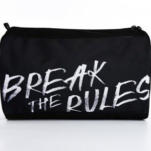 Сумка спортивная Break the rules, 40x24x21, отдел на молнии, черная