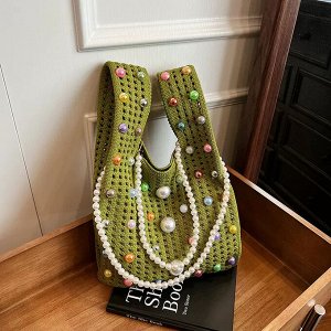 Сумка женская, летняя, пляжная, через плечо, текстиль