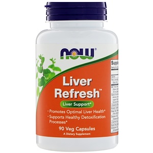 Now Foods, Liver Refresh, 90 вегетарианских капсул