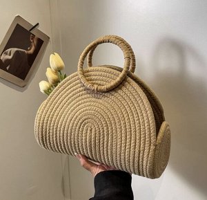 Сумка женская, летняя, плетеная, пляжная