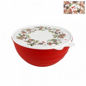 Миска 2,8л с крышкой [WAVE] БОРДОВЫЙ