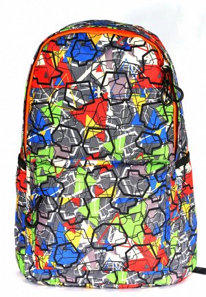 Ufo people Легкий молодежный рюкзак из нейлоновой ткани на основе PU Рюкзак имеет плотную спинку. + Основное вместительное отделение. + Передний кармашек для мелких предметов. + Вместительные боковые 