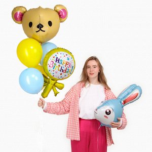 Воздушные шары, букет «Happy Birthday. Зверюшки», набор 7 шт.