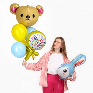 Воздушные шары, букет «Happy Birthday. Зверюшки», набор 7 шт.