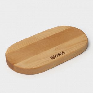Поднос - менажница деревянный для подачи, 21x11x2 см, два отделения, берёза