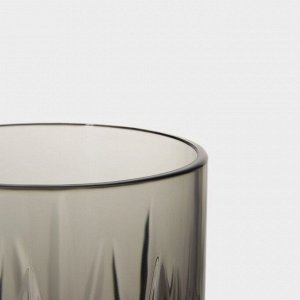 Стакан «Грани», 450 мл, 8*14 см, цвет серый