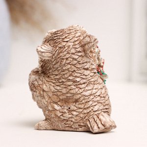 Фигурка гипс «Сова с букетом», 8x6x6 см