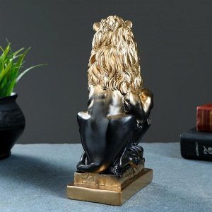 Фигура "Лев со щитом" бронза 10х7х21см