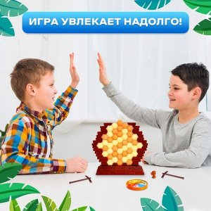 Настольная игра для детей на баланс «Держись, Дино!», 2-4 игроков, 3+