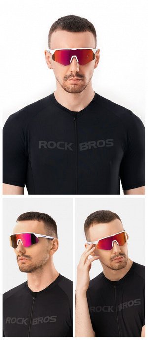 Велосипедные очки ROCKBROS  SP246-1. +3 линзы. Поляризационные