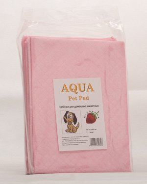 Пеленки AQUA pet pad 45х60см с ароматом Клубники (50шт)*8
