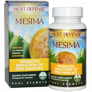 Fungi Perfecti, Host Defense, Mesima, 60 растительных капсул