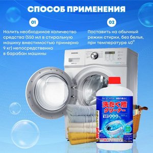 Средство для очистки барабана стиральной машины 550гр, Япония