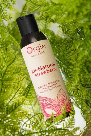 Интимный гель Orgie ALL - NATURAL STRAWBERRY на водной основе, 150 мл