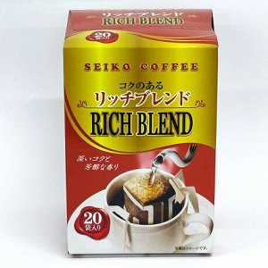 SEIKO Rich Blend Кофе молотый, дрип-пакет 7 гр 1*20