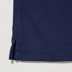 UNIQLO - футболка поло из хлопкового материала Airism - 09 BLACK