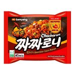 Лапша с соусом из черных соевых бобов, острая (чаджан) Spicy jjajang 140г