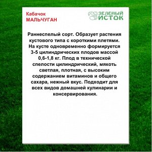 Кабачок МАЛЬЧУГАН (Зеленый исток)  1,5г.