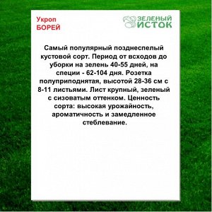 Укроп БОРЕЙ (Зеленый исток)  3г.