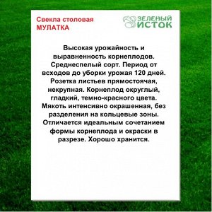 Свекла столовая МУЛАТКА (Зеленый исток)  2,5г.