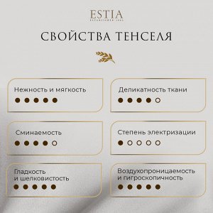 ESTIA Простыня на резинке Орнелла серый (180х200)