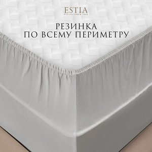 ESTIA Простыня на резинке Орнелла серый (180х200)