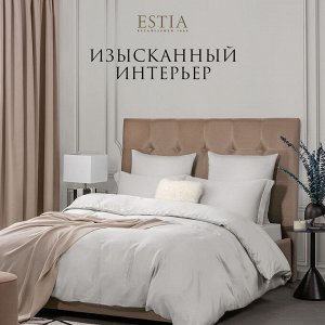 ESTIA Простыня на резинке Орнелла серый (180х200)