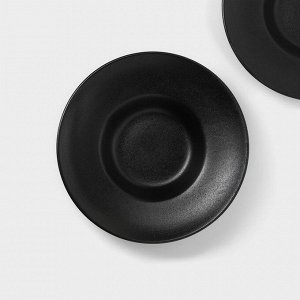 Набор тарелок фарфоровых для пасты Magistro Carbon, 21x21 см, 2 шт, цвет чёрный