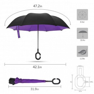 Зонт наоборот Сиреневый