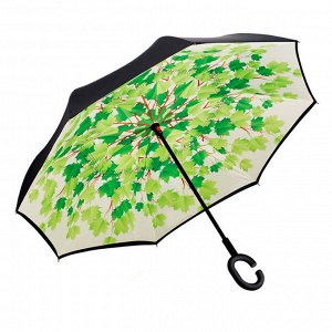 Зонт наоборот "Клен зеленый"