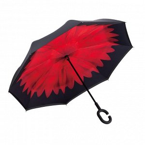 Зонт наоборот "Красный цветок"