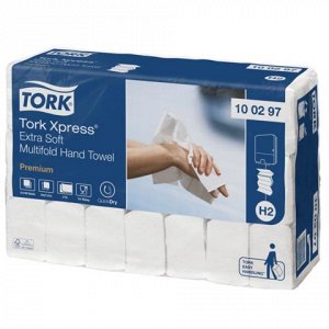 Полотенца бум. 100шт, TORK (Система H2) Premium, КОМПЛЕКТ 21