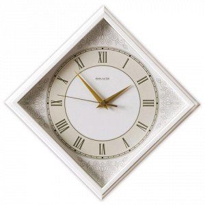 Часы настенные САЛЮТ П-2Е7-422 ромб, белые с рисунком "Класс