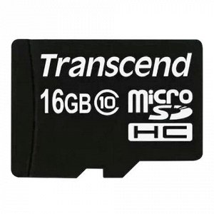 Карта памяти microSDHC 16GB TRANSCEND, 30 Мб/сек (class 10),