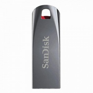 Флэш-диск 16 GB, SANDISK Cruzer Force, USB 2.0, металлический корпус, серебристый, SDCZ71-016G-B35