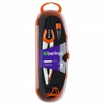 Готовальня Berlingo &quot;Optimum&quot;, 3 предмета, циркуль 135мм, пластиковый футляр, оранжевый