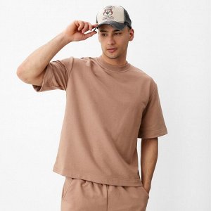 Футболка мужская из органического хлопка MINAKU REGULAR FIT: бежевая