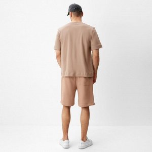 Футболка мужская из органического хлопка MINAKU REGULAR FIT: бежевая