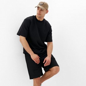 Футболка мужская из органического хлопка MINAKU REGULAR FIT: чёрная